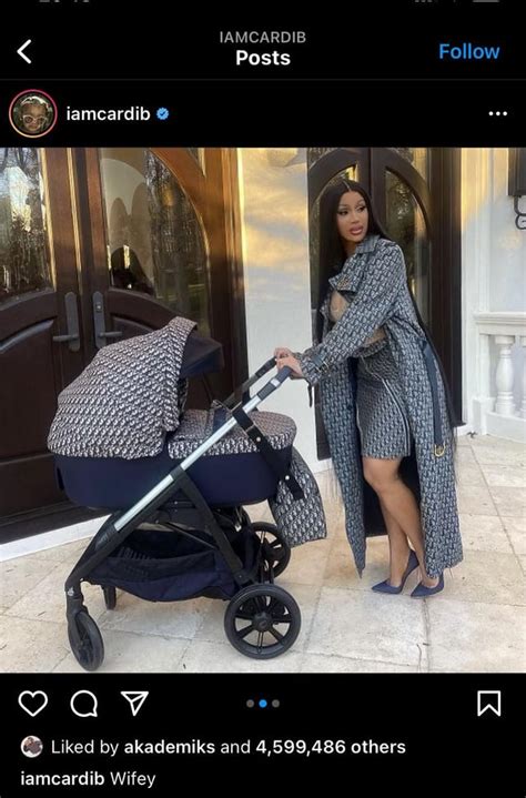 cardi b dior stroller